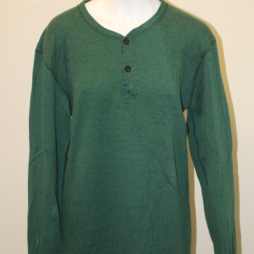 L.L. Bean River Drivers Henley Size Medium Shirt